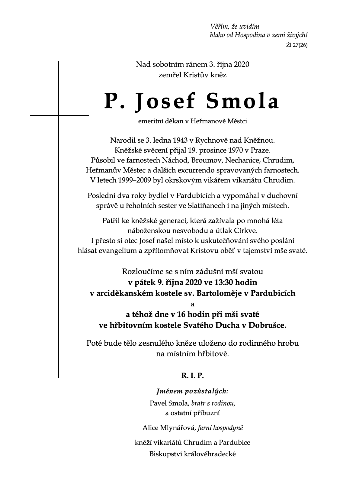 + P. Josef Smola